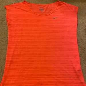 Neon pink Nike dry fit workout top